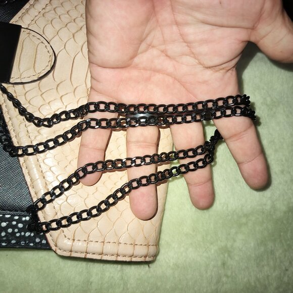 Loeffler Randall Python Emboss Crossbody Leather Bag. - Picture 10 of 11